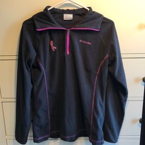 Columbia black fleece quarter zip